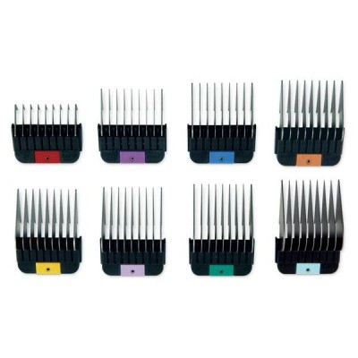 Набір металевих насадок Moser Stainless Steel A5 Snap-on Comb Set (8шт.) 1247-7440 Набір металевих насадок Moser Stainless Steel A5 Snap-on Comb Set (8шт.) 1247-7440
